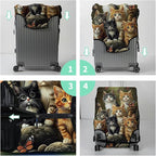 Luggage Cover + Tag, Cats Family Travel Suitcase Protector - Image 7