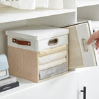 Fabric Storage Cubes with Clear Windows and Lids 11'' Foldable Storage Bins - Image 7