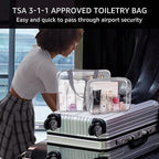5Pcs Crystal Clear PVC Travel Toiletry Bag Kit - Image 6