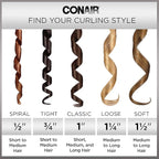 INFINITIPRO BY CONAIR Rose Gold Titanium 1 1/4-Inch Curling Iron, 1 ¼ inch barrel produces loose curls – for use on medium and long hair
