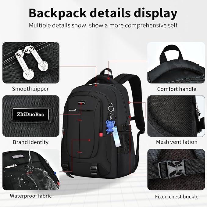 Backpack for School Boys Backpacks for Kids Camo Bookbag for Middle School Bags - Image 5