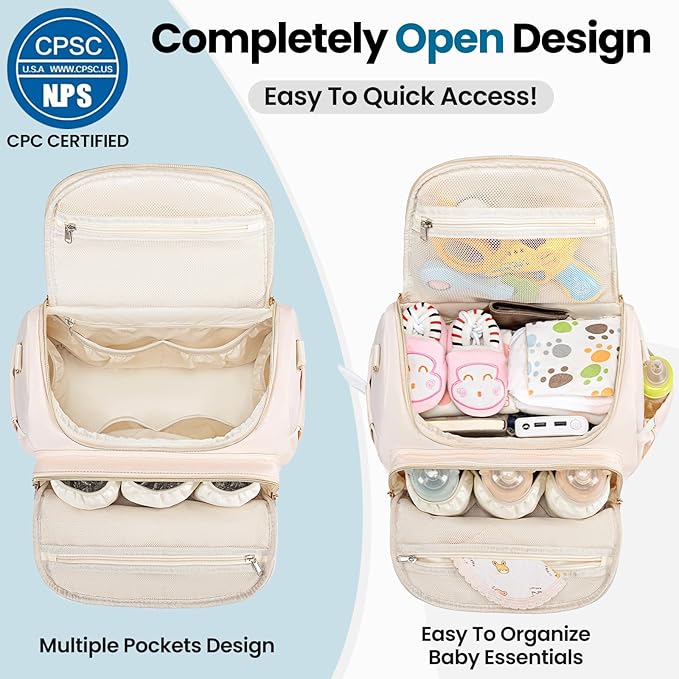 4 in 1 Convertible Diaper Bag Backpack, Waterproof Baby Diaper Bag - Image 6