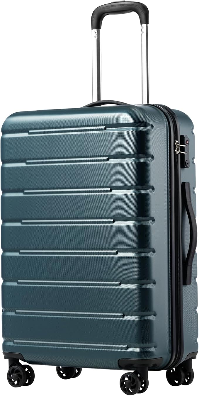 Coolife Luggage Suitcase Carry-on Spinner TSA Lock USB Port Expandable by COOLIFE