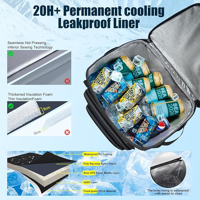 Backpack Cooler Insulated Leak Proof - Image 2
