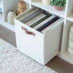 OrganiHaus White 12x12 Fabric Storage Bins - Image 5