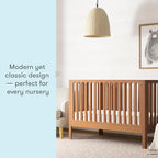 Newton Baby Galileo Standard Crib, Solid Beech Wood in Chestnut Color, 3-in-1 - Image 9