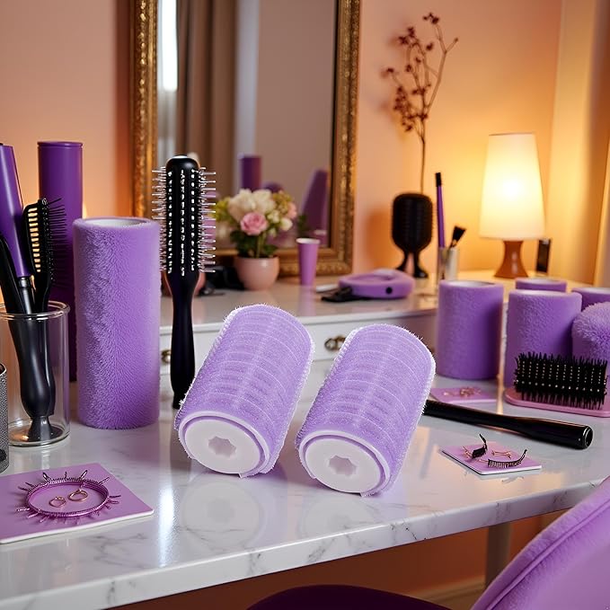 2pcs/set Purple Hair Curling Clips,Portable Bangs and Hair Curlers, Natural Fluffy Curling Clips for DIY Styling,Styling Tools and Appliances(S)