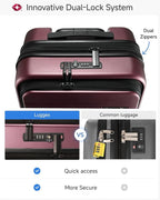 LUGGEX Carry On Luggage 22x14x9 Airline Approved, FLO5 Expandable Polycarbonate - Image 5