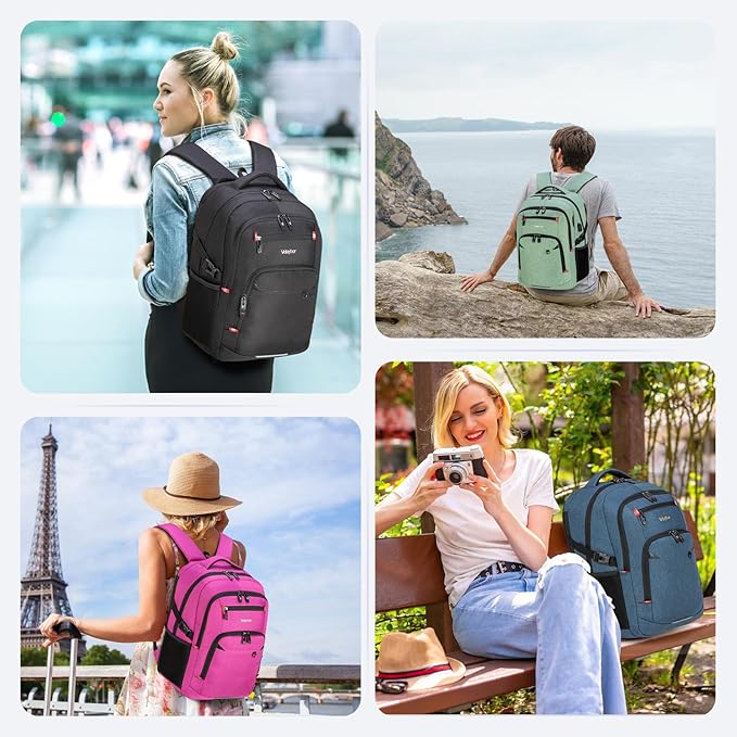 48L Expandable Laptop Backpack, Anti-thief Travel Backpack - Image 7