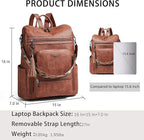 Shrrie Vegan Leather Laptop Backpack - Image 3