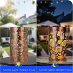 Homemory Sunflower Solar Lanterns Lights Outdoor Waterproof, Hollowed-Out Metal - Image 6