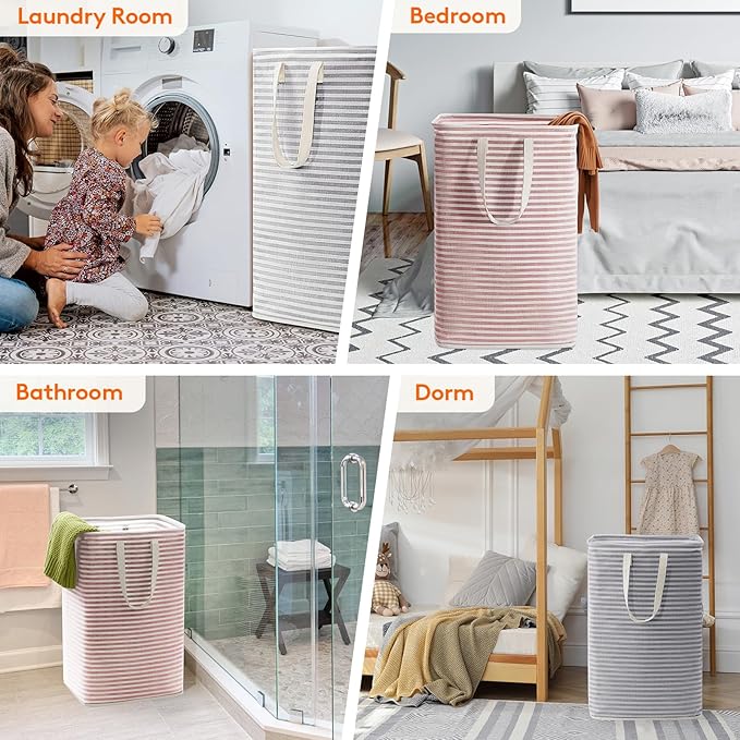 Lifewit 2 Pack Laundry Hamper Large Collapsible Laundry Basket, Freestanding - Image 6