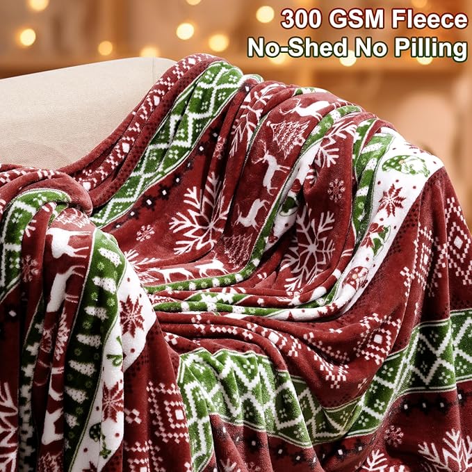 PHF Printed Fleece Blanket Twin Size, No Shed No Pilling Ultra Soft Plush Cozy - Image 3