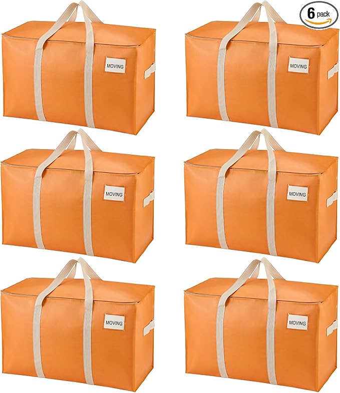 VENO 6 Pack Moving Bags, Heavy Duty, Moving Boxes Alternative, Packing Storage by Veno
