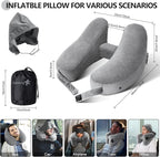 Sunany Neck Pillow for Travel Inflatable Airplane Pillow Comfortably Supports - Image 3