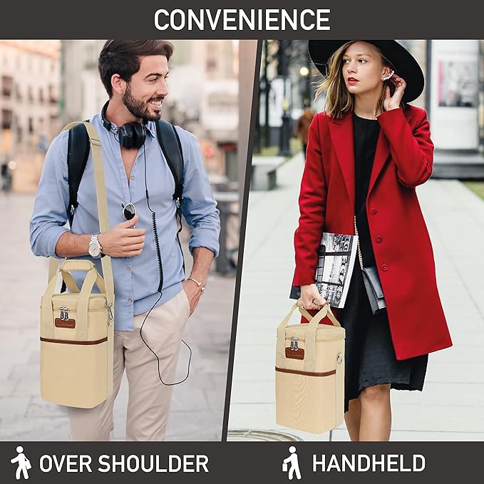 Opux 4 Bottle Insulated Wine Cooler Bag - Image 6