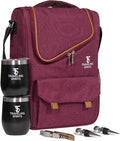 Insulated Red Wine Edition Carrier | 2-3 Bottle Travel Bag by Traveling+Spirits