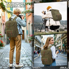 RAINSMORE Camera Bag Backpack for DSLR/SLR Mirrorless 15.6 Inch Laptop Camera - Image 3