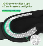 LC-dolida Bamboo Cotton Weighted Bluetooth Sleep Masks, 3D Weighted Sleep Masks - Image 3
