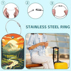 Vintage Mountain and Lake Luggage Tag - Image 3