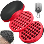 Silicone Curl Brush,Africa Comb,Magic Curly Hair Brush Twist Hair,Afro Pick,Men Women Boys Girls Wave Curler Tool,1 Set (Red)