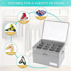 LUVHOMEE Shoe Organizer for Closet, Fits 16 Pairs, Large Shoe Box Storage - Image 3