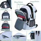 FENGDONG 17.3 inch Large Laptop Backpack Durable Waterproof Travel College - Image 3