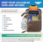 HERO Neck Wallet, RFID Blocking Passport Holder, Vegan Leather Travel Pouch - Image 2