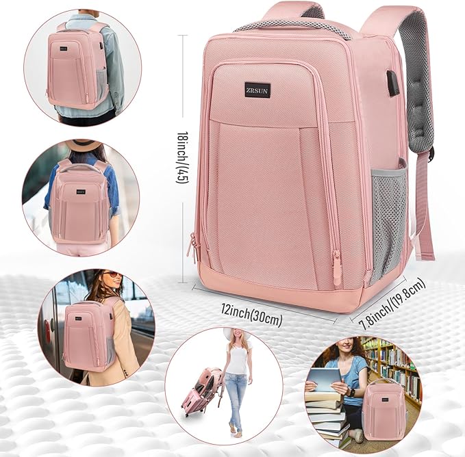 Travel Backpack, Business Anti Theft Slim Sturdy Laptops Backpack - Image 6