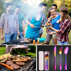 Portable Utensils Set with Case, Lunch Box Includ Fork Spoon Knife, Dishwasher - Image 6