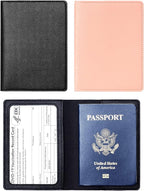 2 Pack Passport covers and Vaccine Card Holder Arouselove PU Leather Passport by Unknown