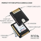 KARAKORAM Vertical Handcrafted Premium Leather Front Pocket Credit Card Holder - Image 6
