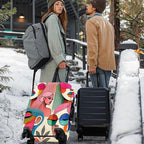 ANNA QUEEN Modern Art Fashion Luggage Cover, Stylish Abstract Woman Suitcase - Image 2