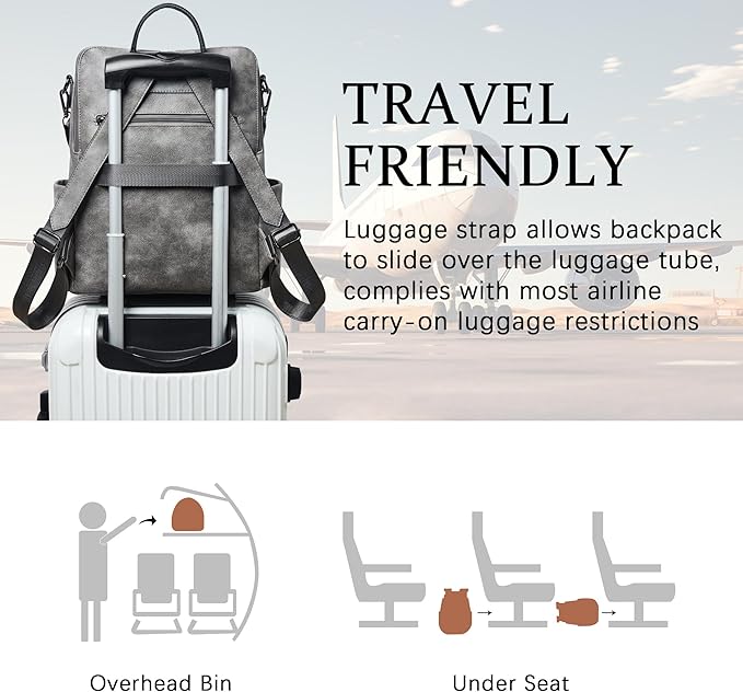 Shrrie Vegan Leather Laptop Backpack - Image 5