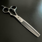 Saki Dotanuki Hair Thinning Shears Made From Japanese Damascus Steel - Professional Hair Texturizing Scissors - Sharp