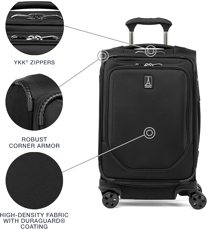 Travelpro Crew Classic Lightweight Softside Expandable Carry on Luggage - Image 5