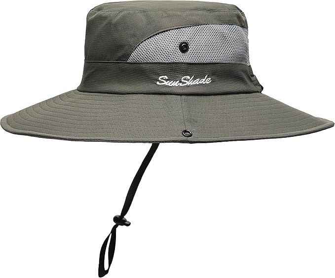 Womens Summer Sun Hat Beach Hat Wide Brim Outdoor UV Protection Hat Foldable by AEFSHAN