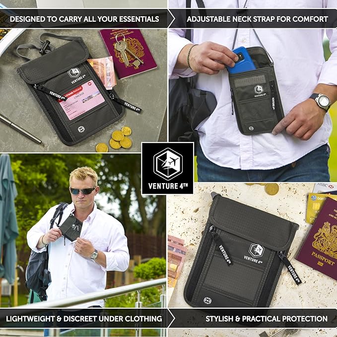 VENTURE 4TH Passport Holder Neck Wallet - Image 5
