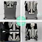 Luggage Cover Suitcase Protector Plus 1 Luggage Tag, Rock Skull Travel Suitcase - Image 7