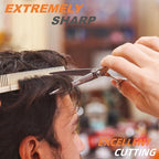 High-end Professional Extremely Very Sharp Barber Hair Cutting Scissors Hairdresser Shears For Hair 6.5 Inch Haircut Scissor Made Of Stainless Steel Alloy For Hairdressing Salon and Home Use
