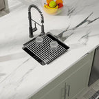 Dcolora 18 Inch Quartz Composite Black Wet Bar Sink Undermount Small Prep - Image 2