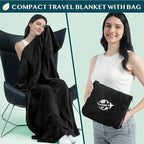 PAVILIA Travel Blanket and Pillow, Arms Opening Airplane Blankets - Image 3