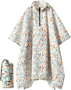 PTEROMY Hooded Rain Poncho for Adult by PTEROMY