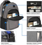 LARIPOP Extra Large Backpack, 17.3 Inch Business Laptop backpack - Image 3