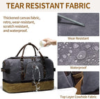Nerlion Weekender Bag with Shoe Compartment Large Overnight Bag - Image 8