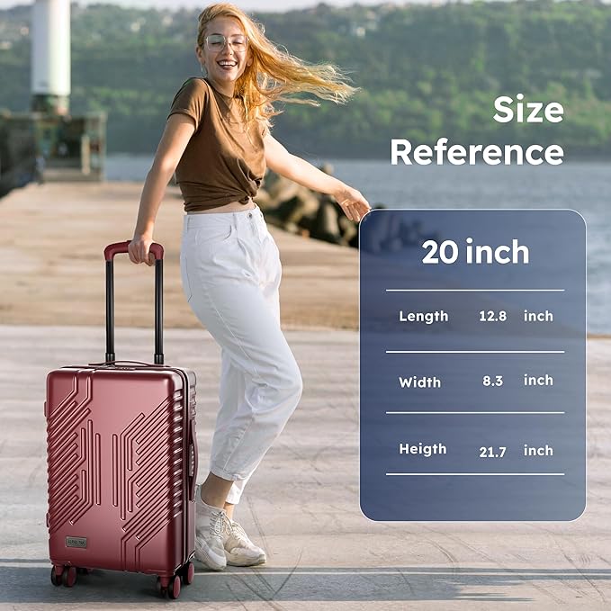 ALPHA CAMP 20-inch Carry On Luggage Airline Approved - Image 8