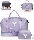 College Roommate Gifts, Teen Girls Gift Ideas-Girl Initial Travel Bags by Vogewood