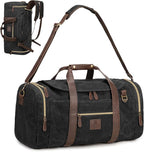 60L Duffle Bag for Men, Nomad Waxed Canvas Travel Duffel Bag Vintage Genuine by DensataTravelBag