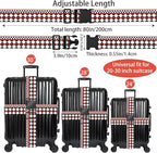 Geometric Arts Luggage Straps for Suitcases, Adjustable Luggage Travel Belt to - Image 2