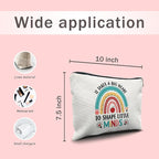 Nogrit Teacher Tote, Makeup Cosmetic Bag - 'It Takes a Big Heart' - Gifts for Teachers